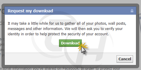 Done Download facebook information
