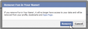 How to remove facebook application step 6