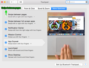 MAC trackpad setting